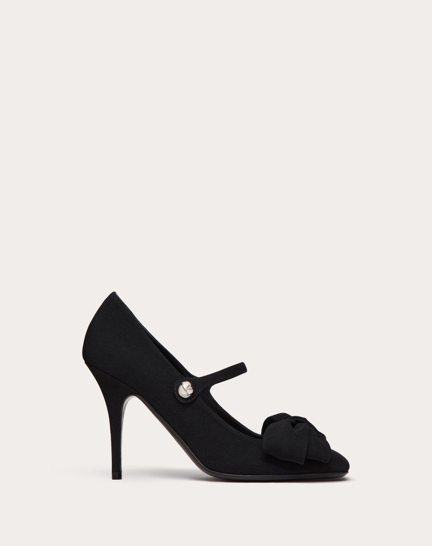 VALENTINO GARAVANI BOWJANE MARY-JANE PUMPS IN CREPE FABRIC 100MM - Image 2